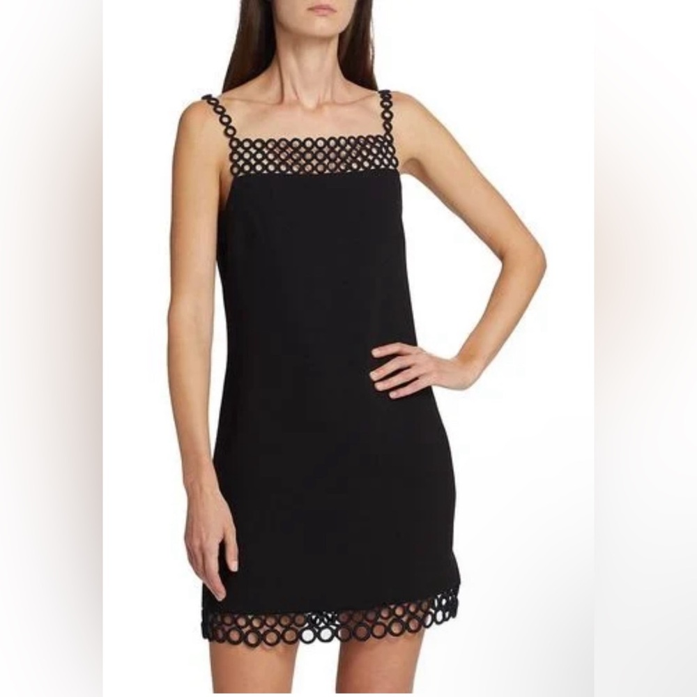 Jonathan Simkhai Marlie Mini Dress in Black Size 2 NWT Sleeveless Square Neck